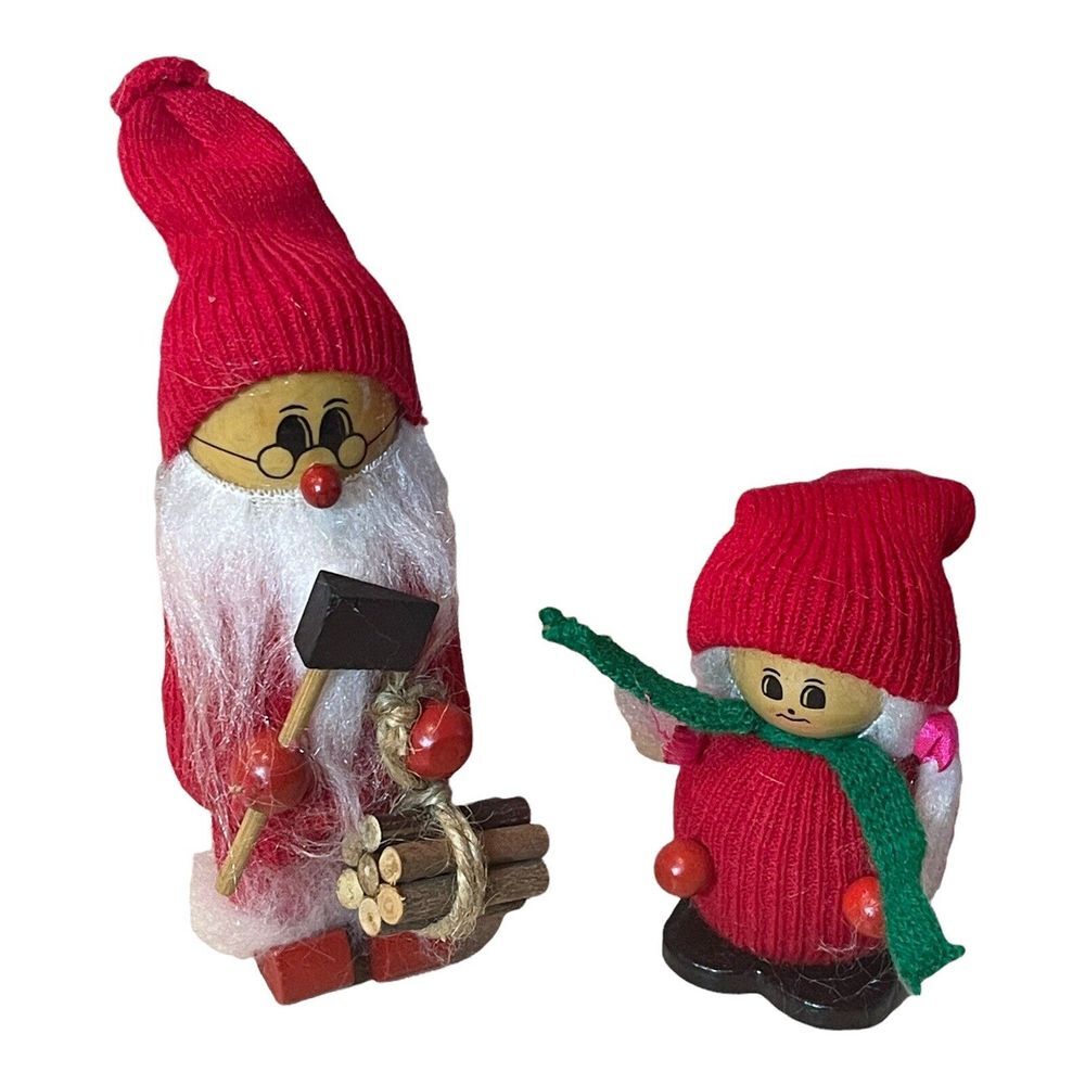 House Of‎ Lloyd Christmas Around The World Mr Mrs Santa Claus Wood Knitted Box